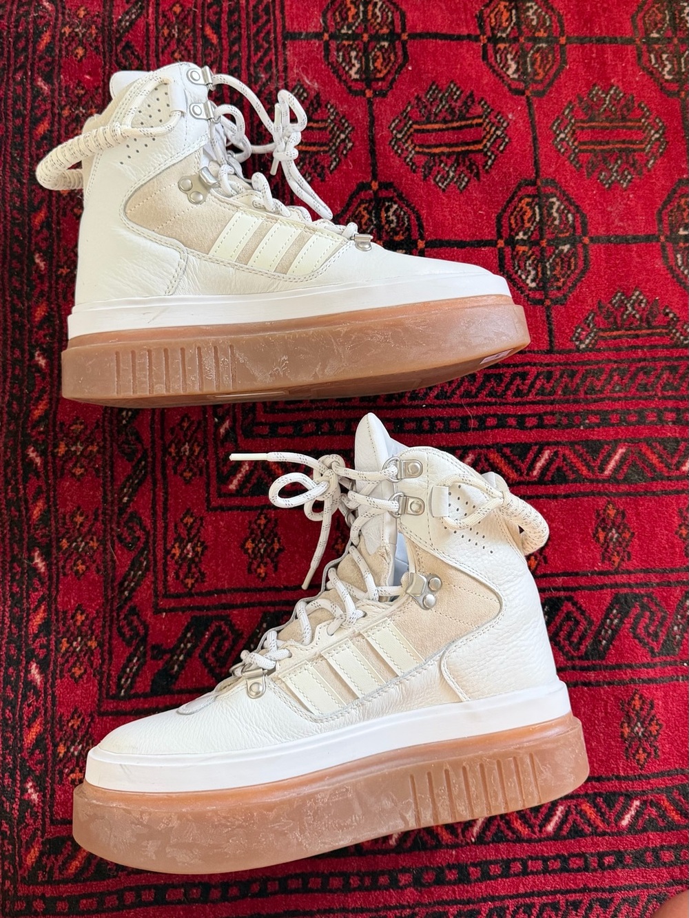 Adidas x Ivy Park Icy Park Super Sleek Platform Boots White Size 6